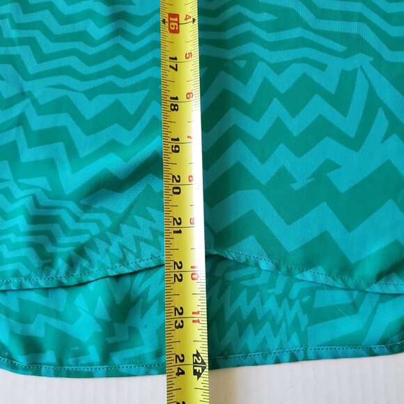 Banana Republic Sheer Pattern Jade Green Blouse Size Small - Picture 12 of 15